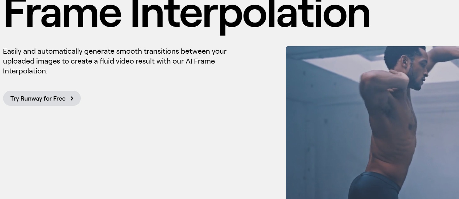 Runway Frame Interpolation product overview